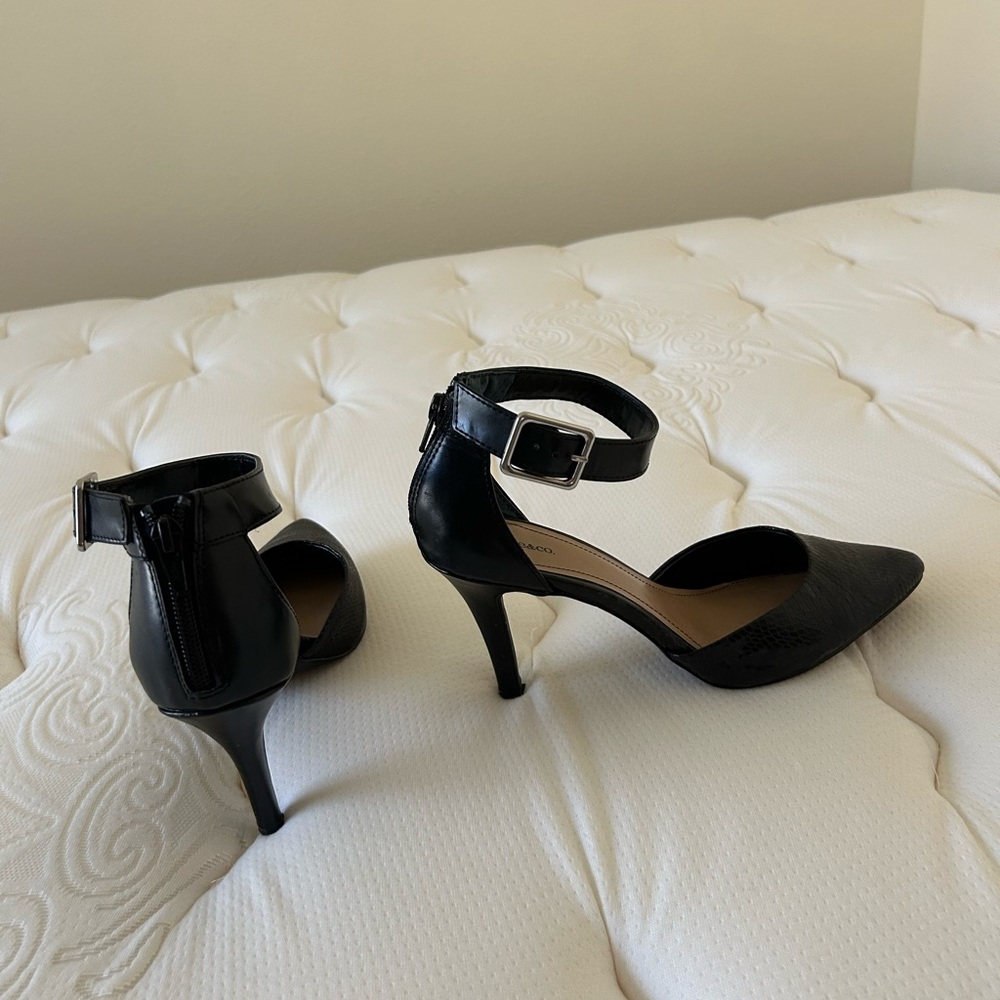 Style & Co. Black Ankle Strap Heels
